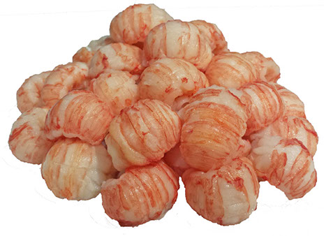 A photograph of cooked Chilean langostino lobster meat.
